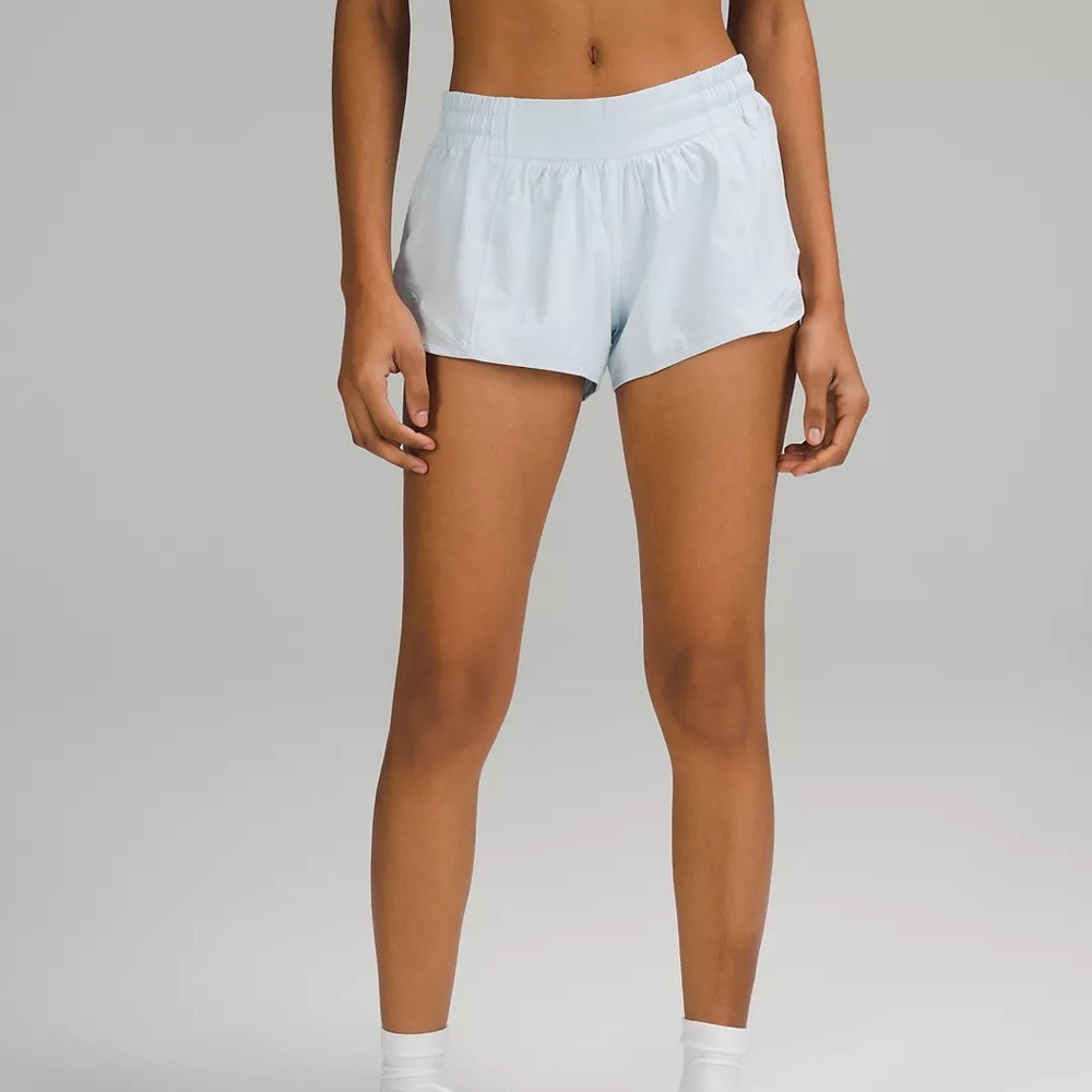 Lululemon Powder Blue Hotty hot shorts